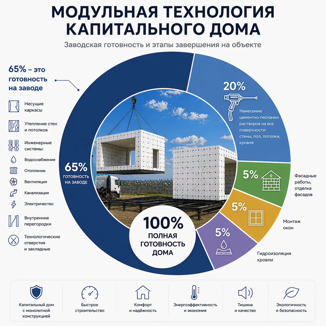 Схема готовности модульного дома
